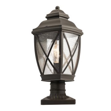 1 Light Medium Pedestal - Dark Brown