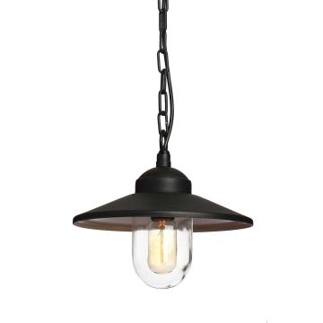 1 Light Chain Lantern - Textured Black