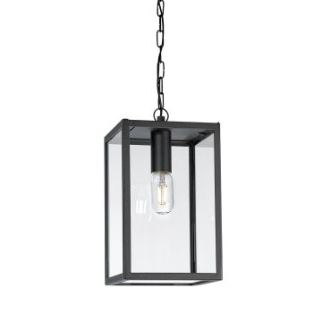 1 Light Chain Lantern - Textured Black