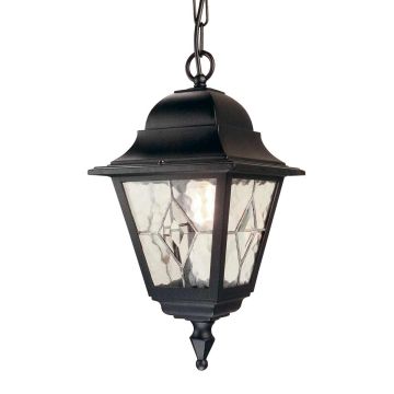 1 Light Chain Lantern - Textured Black