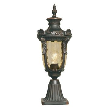 1 Light Medium Pedestal - Old Bronze