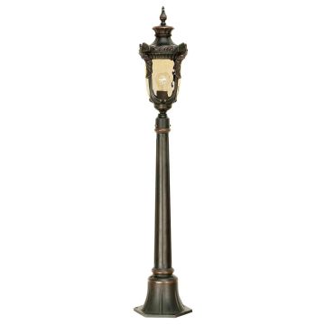 1 Light Medium Pillar - Old Bronze