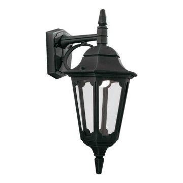 1 Light Down Wall Lantern - Textured Black