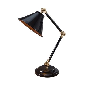 1 Light Mini Table Lamp - Black/Polished Brass