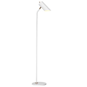 1 Light Floor Lamp - White Aged Brass - White / Aged Brass