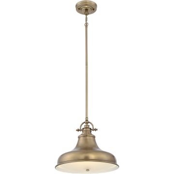 1 Light Medium Pendant - Aged Brass