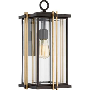 1 Light Large Wall Lantern - Dark Brown