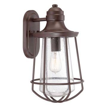 1 Light Large Wall Lantern - Dark Brown