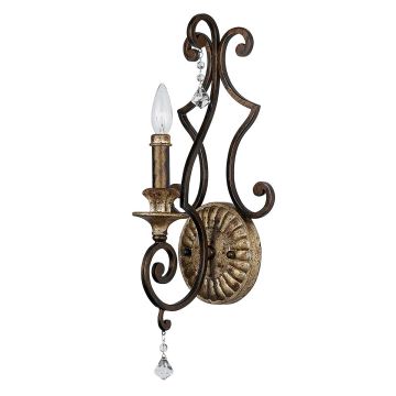 1 Light Wall Light - Antique Bronze & Gold