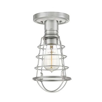 1 Light Semi-Flush - Brushed Nickel