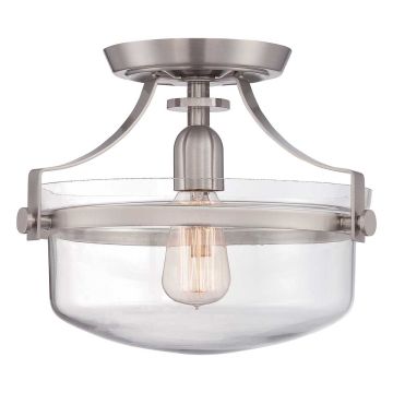 1 Light Semi-Flush - Brushed Nickel