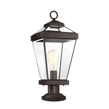 1 Light Medium Pedestal - Dark Brown