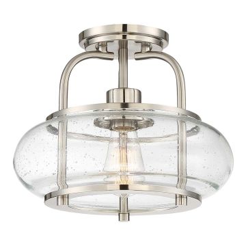 1 Light Semi-Flush - Brushed Nickel