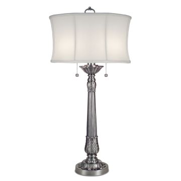 2 Light Table Lamp - Pewter