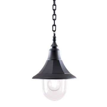 1 Light Chain Lantern - Textured Black