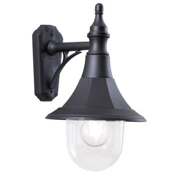 1 Light Down Wall Lantern - Textured Black