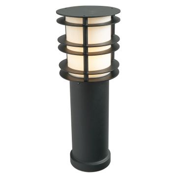 1 Light Medium Bollard - Textured Black