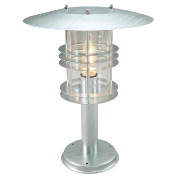 1 Light Grande Pedestal - Galvanised