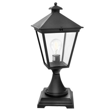 1 Light Medium Pedestal - Textured Black