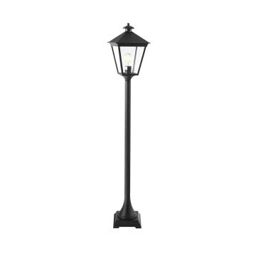 1 Light Medium Pillar - Textured Black