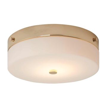 1 Light Large Flush - Polished Gold