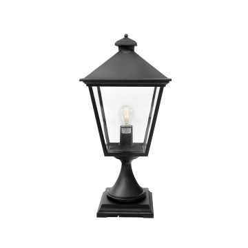 1 Light Large Pedestal - Textured Black