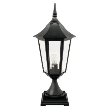 1 Light Large Pedestal - Textured Black