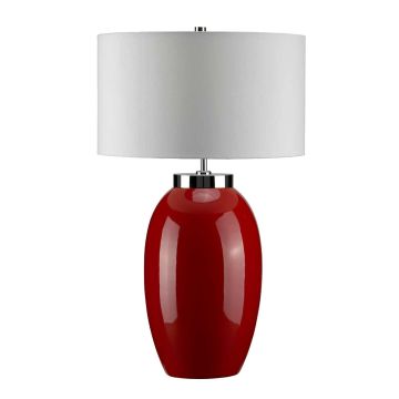 1 Light Large Table Lamp - Red - Red