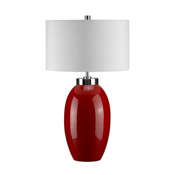 1 Light Small Table Lamp - Red - Red