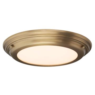 1 Light Flush - Aged Brass