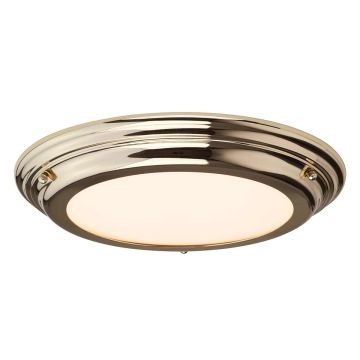 1 Light Flush - Polished Brass