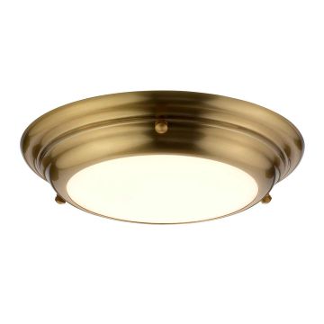 1 Light Mini Flush - Aged Brass