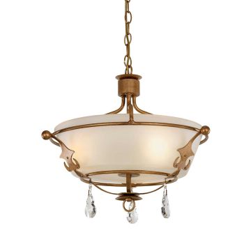 3 Light Semi-Flush - Gold Patina