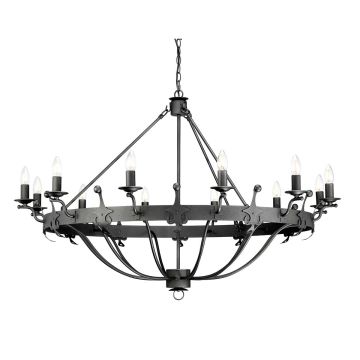 12 Light Chandelier - Graphite