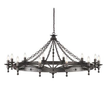 12 Light Chandelier - Graphite