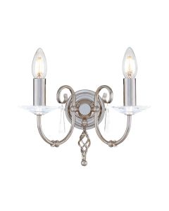 2 Light Wall Light - Polished Nickel