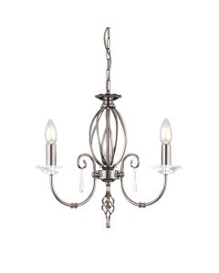 3 Light Chandelier - Polished Nickel