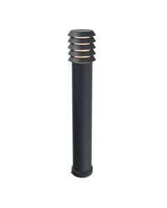 1 Light Large Bollard - Textured Black