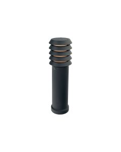 1 Light Medium Bollard - Textured Black