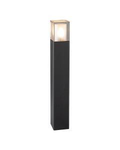 1 Light Large Bollard - Textured Black