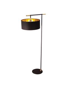 1 Light Floor Lamp - Black/Polished Brass