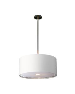 1 Light Pendant - Black/Polished Nickel