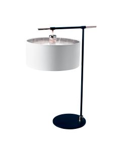 1 Light Table Lamp - Black/Polished Nickel