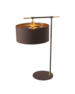 1 Light Table Lamp - Brown/Polished Brass