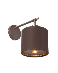 1 Light Wall Light - Brown/Polished Brass