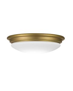 1 Light Flush - Brushed Brass