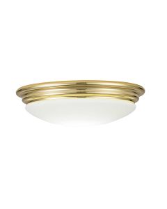 1 Light Flush - Polished Brass