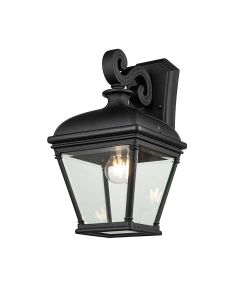 1 Light Large Wall Lantern - Textured Black