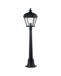 1 Light Medium Pillar Lantern - Textured Black