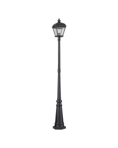 1 Light Large Lamp Post - Textured Black